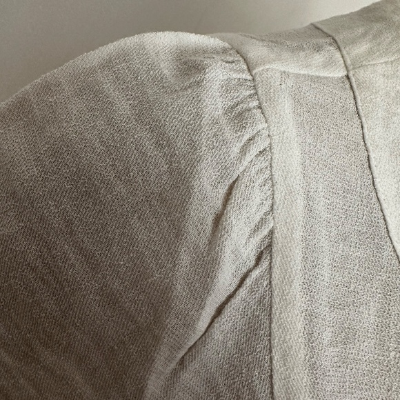 7-For-All-Mankind Linen Gauze Top with Lace-up Front - Picture 6 of 6